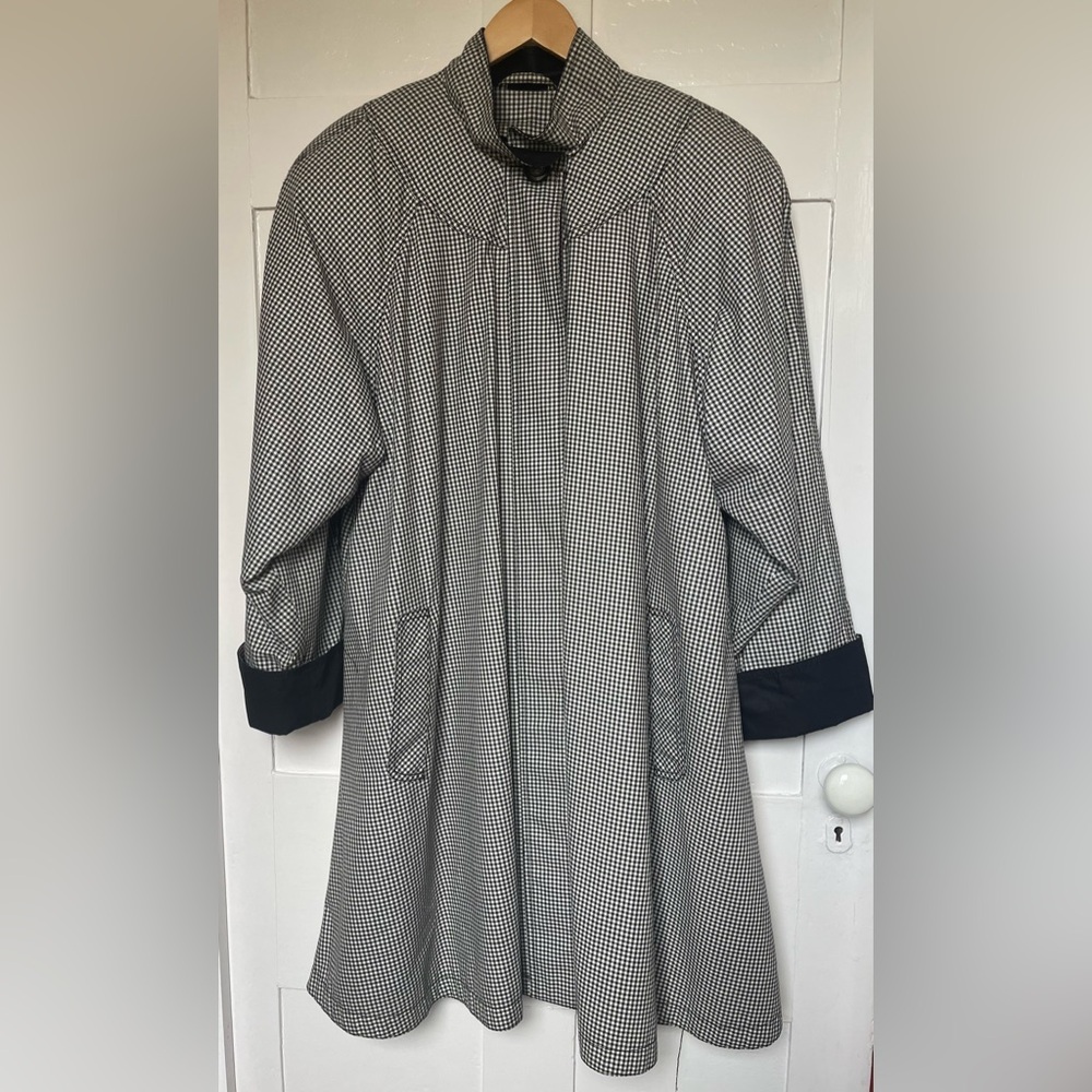Vintage Black and White Trench Coat